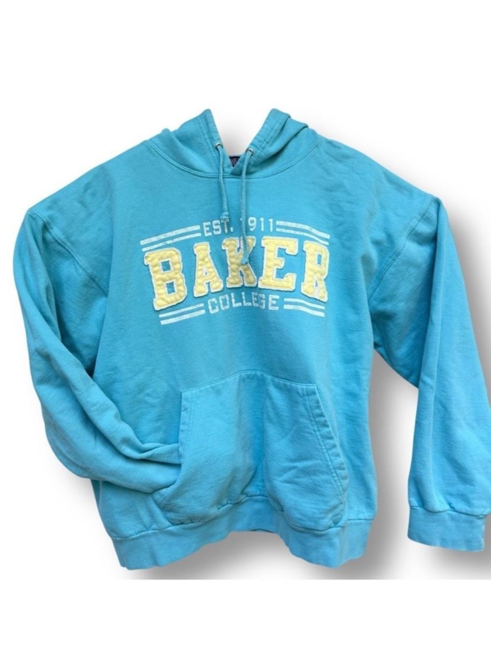 Vintage MV Sport Baker College Hoodie Hooded Sweatshirt Y2K 90s size XXL Unisex